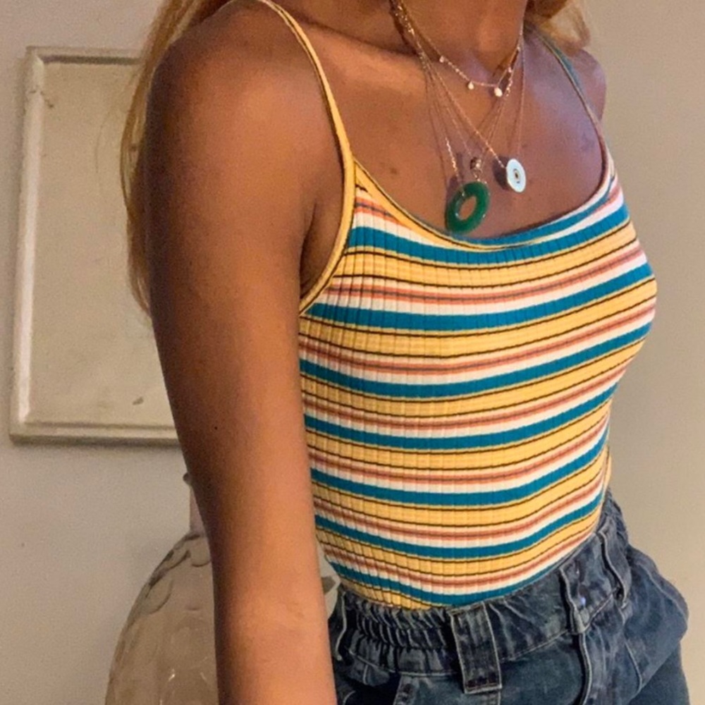 Zara 70’s striped bodysuit